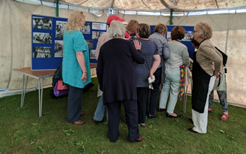 Looking at the pop up exhibition at Llandysul Carnifal 2017