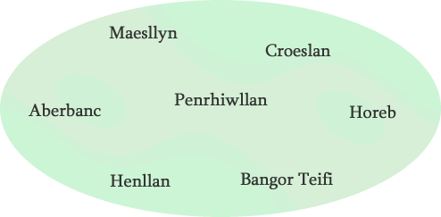 Map of Penrhiwllan area